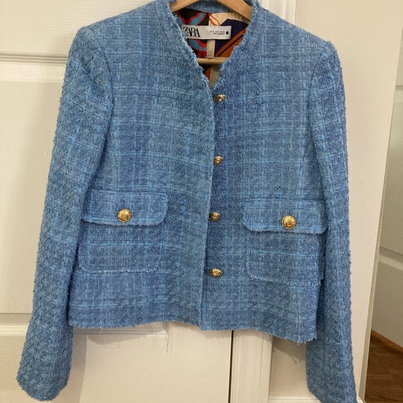 Zara Jackets & Blazers - Blue